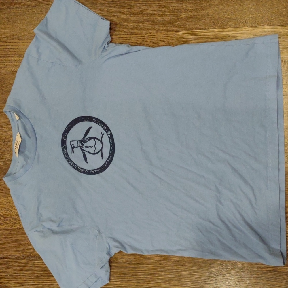 Men's Penguin T Shirt baby blue size XL